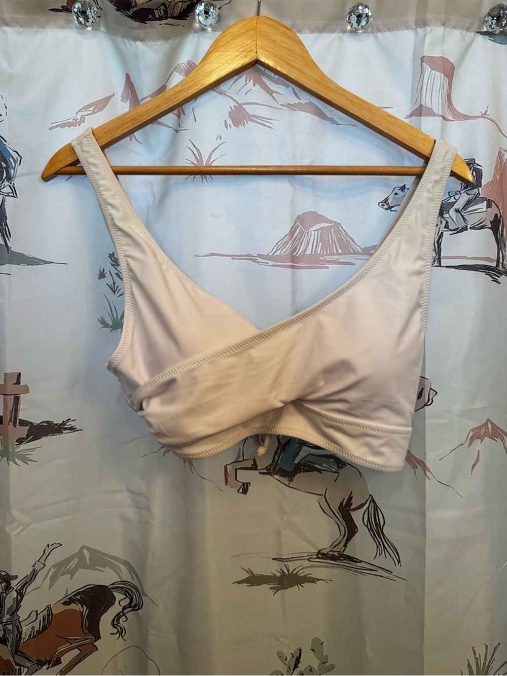 SWIMWEAR• Women’s Wrap-Front Bikini in White
